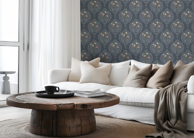 Coloring Flower bouquet in ogee Blue - 1032601-03 - 04824-01 paint 